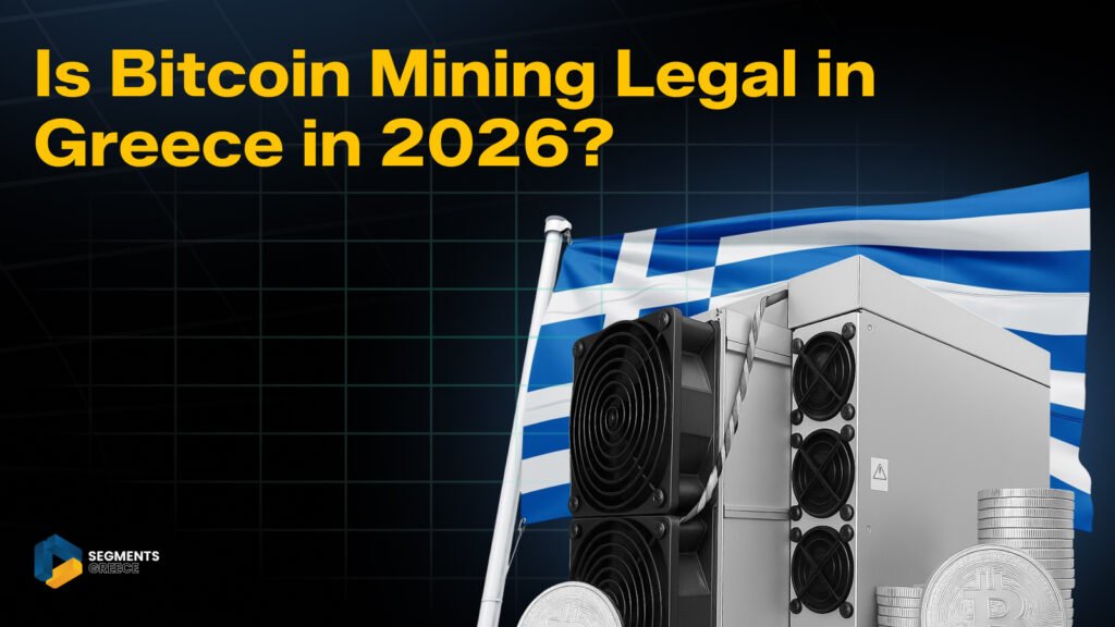 Is Bitcoin mining legal in Greece in 2026? Learn about MiCA, AADE taxation, and how Greek investors mine profitably through UAE hosting.